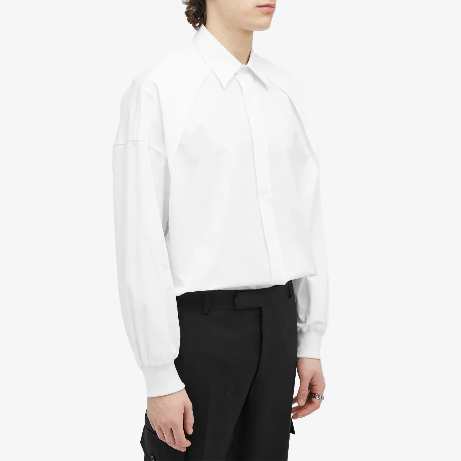 Alexander Mcqueen Harness Drop Shoulder Shirt, Optical White