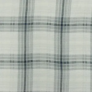 Ash Blue-Multi Plaid Cotton Dobby Woven Fabric