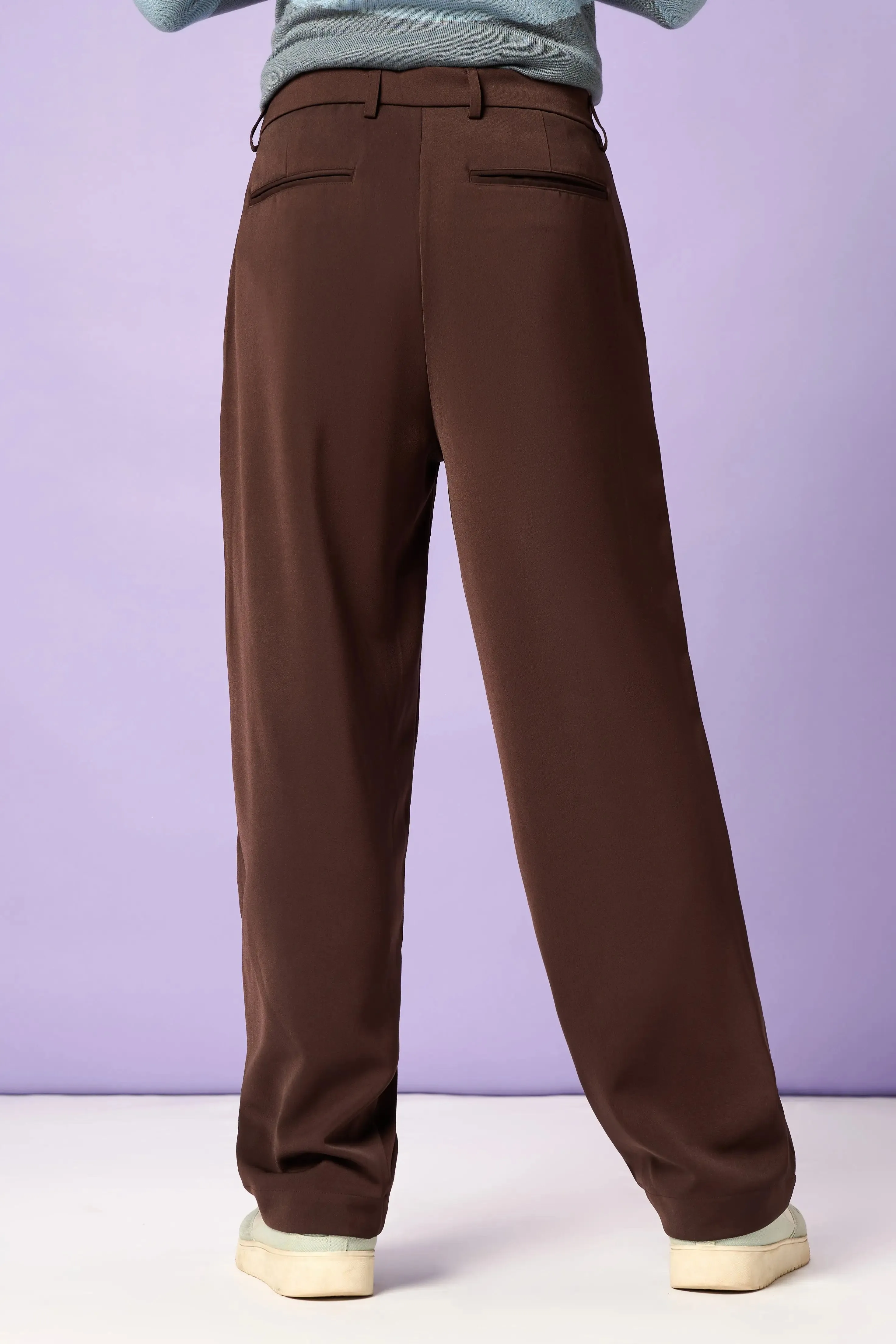 Beast Brown Men's Pleated Korean Pants