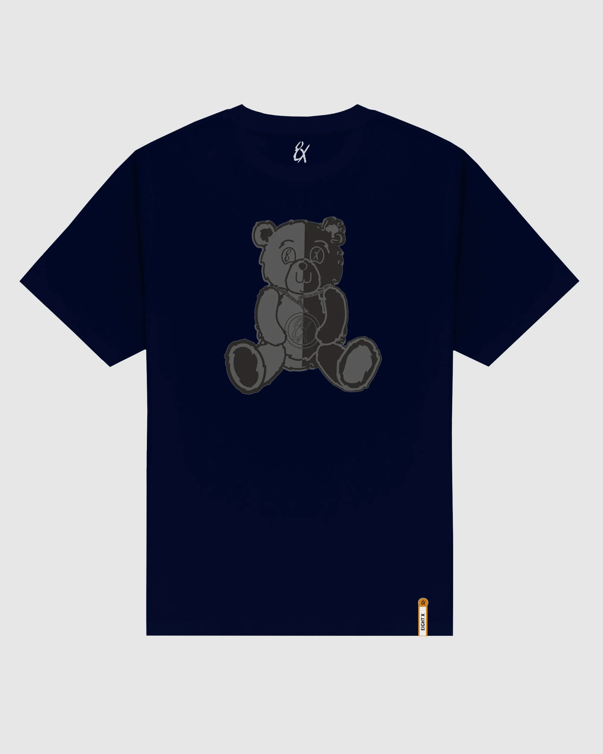 Big Bad Bear Oversized Graphic T-Shirt - Navy