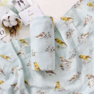 Birds · Organic Cotton Swaddle Blanket · Two Layers