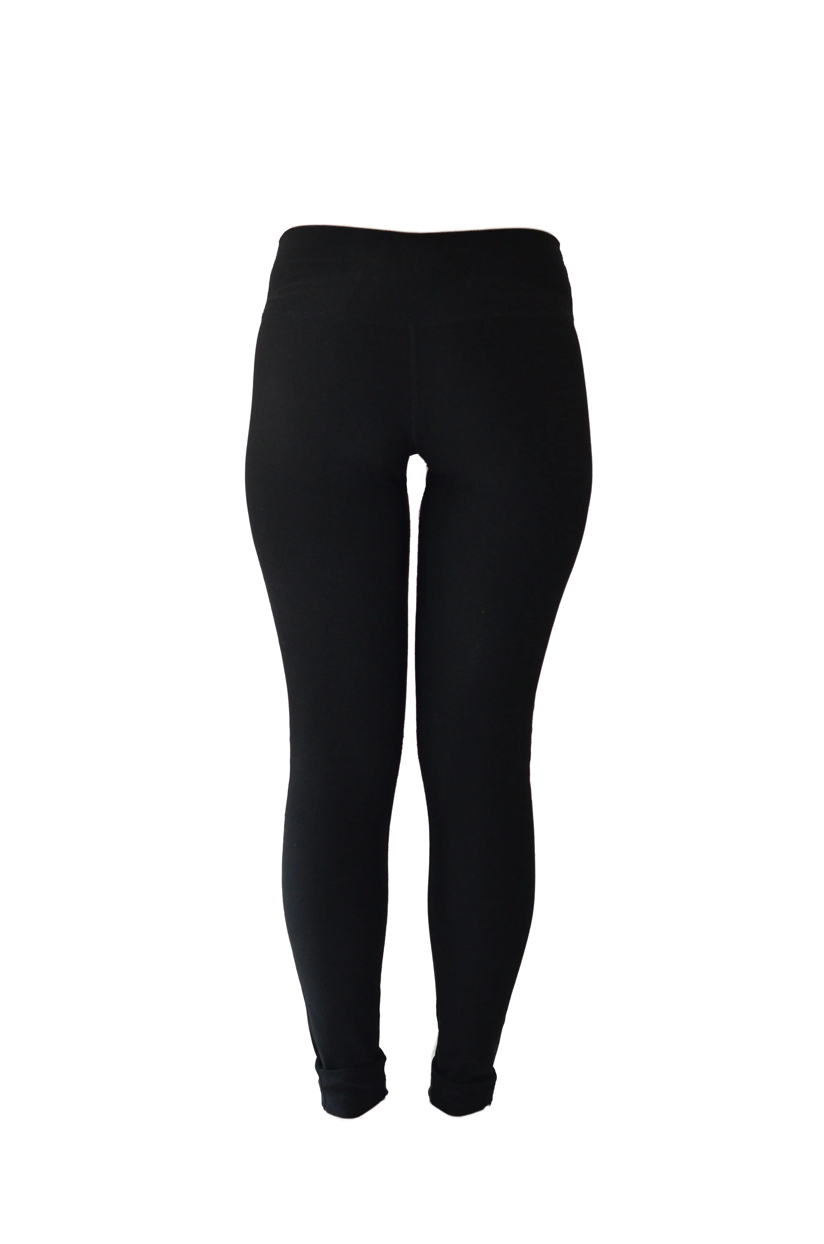 Black Yoga Pants Workout Leggings No See Through Durable Fabric Soft Stretchy