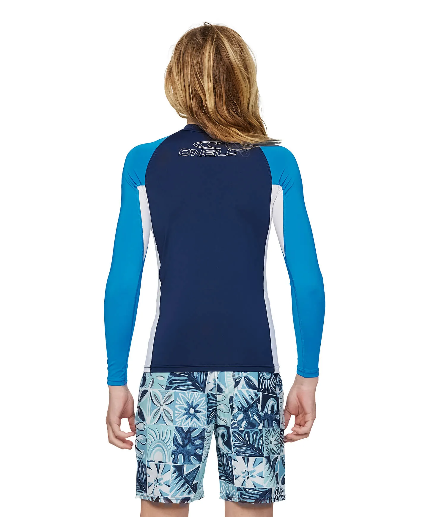 Boys Basic LS Skins Rash Vest - Navy