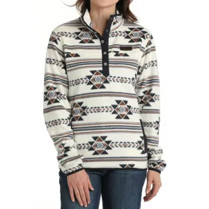 Cinch Ladies Polar Fleece Southwest Cream Pullover Sweater MAK9820019