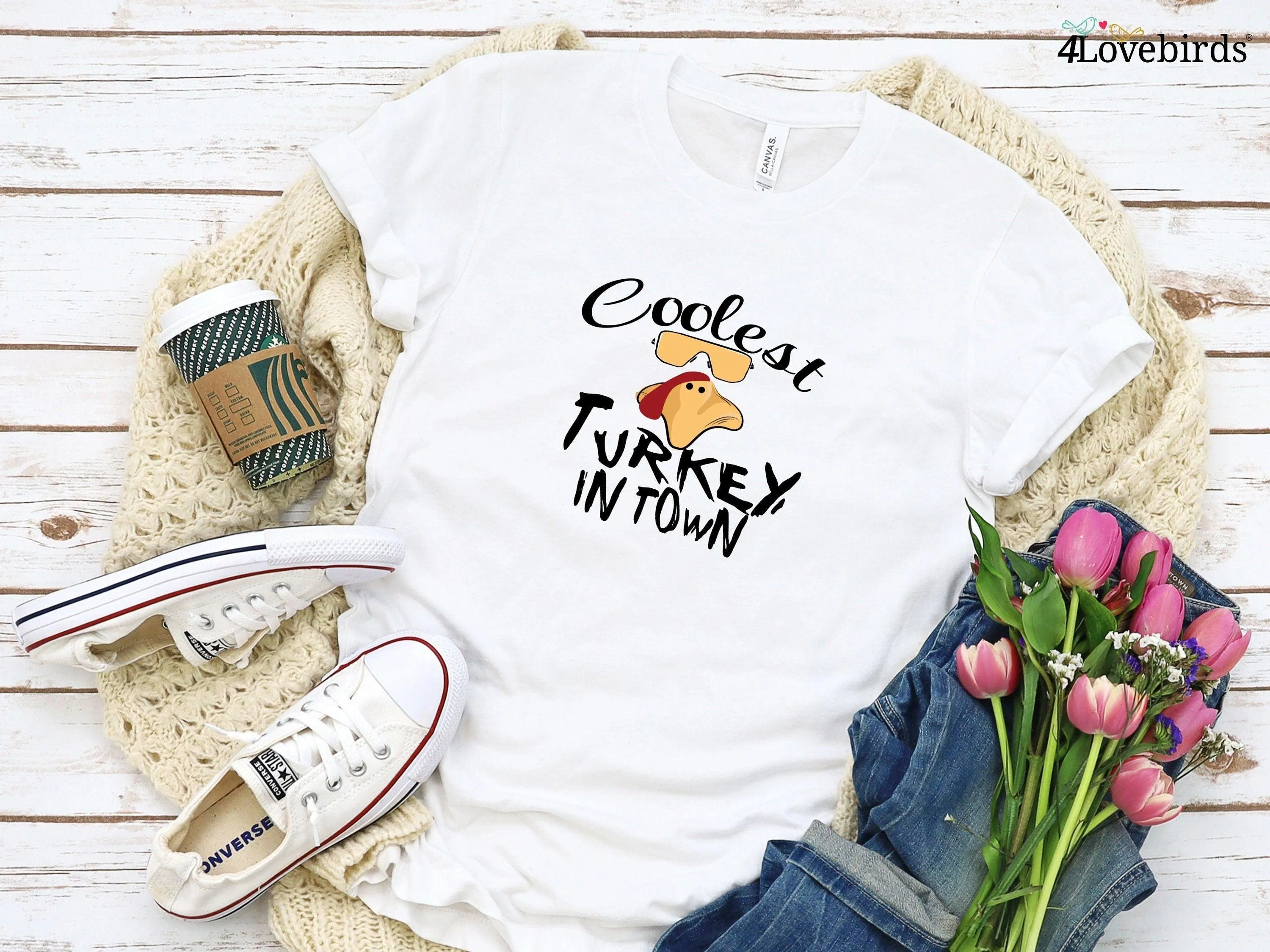 Coolest Turkey in Town Hoodie, Funny Thanksgiving Sweatshirt, Thankful Long Sleeve Shirt, Fall Shirt, Hello Pumpkin,Family Matching Shirt