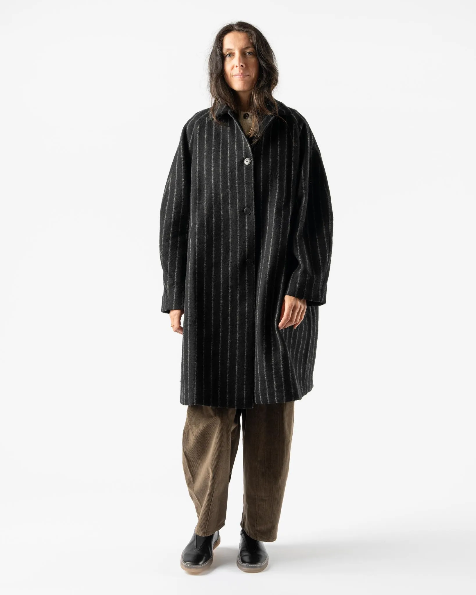 Cordera Virgin Wool Striped Coat