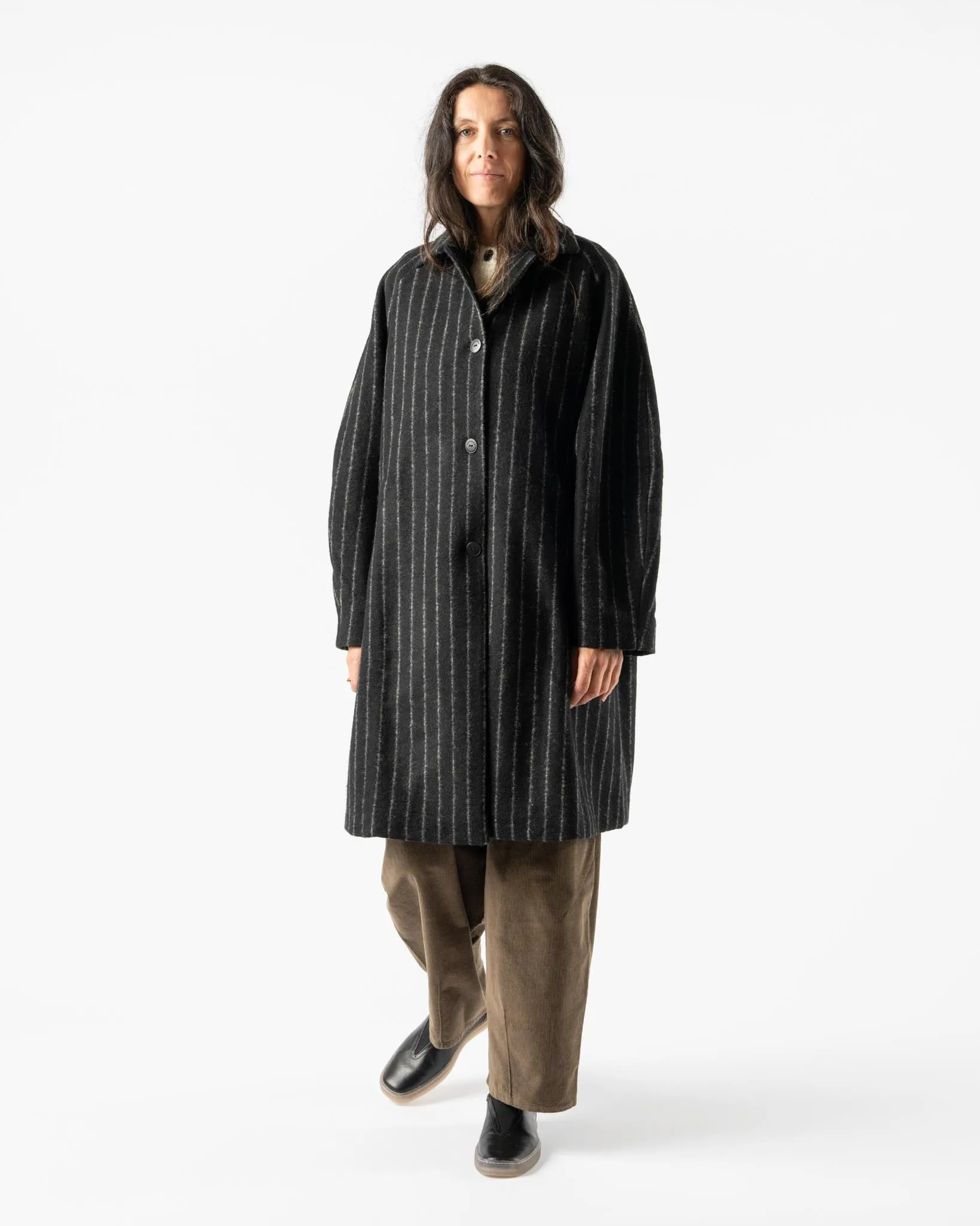 Cordera Virgin Wool Striped Coat