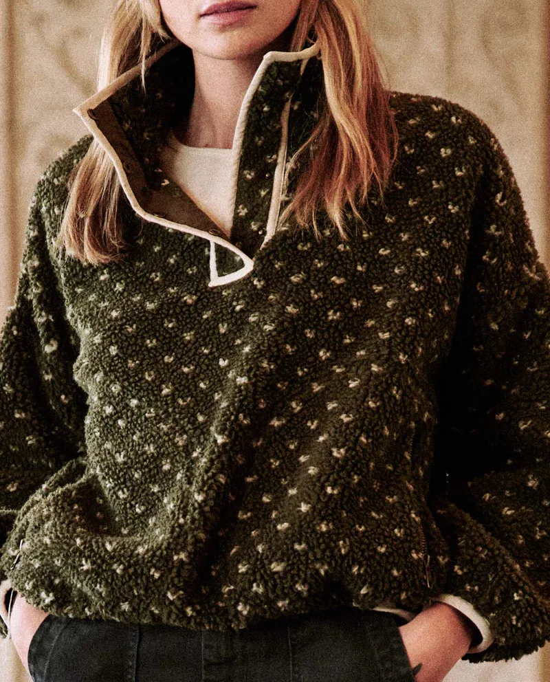 Countryside Plush Pullover ~ Olive Heart Check