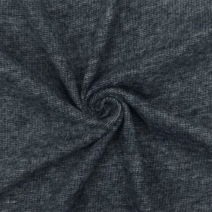 Dust Navy-White Texture Stretch Brushed Rib Knit Fabric