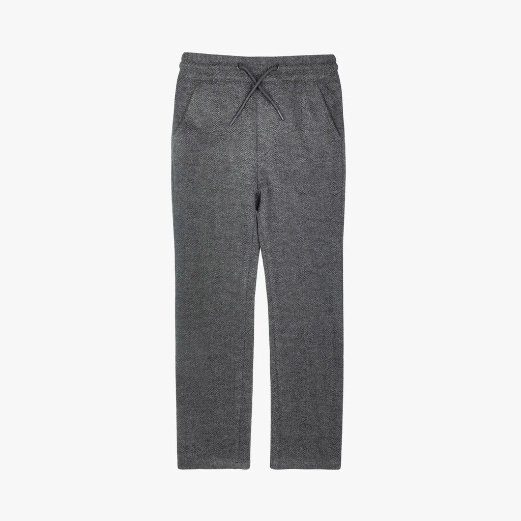 Everyday Stretch Pant - Charcoal Herringbone