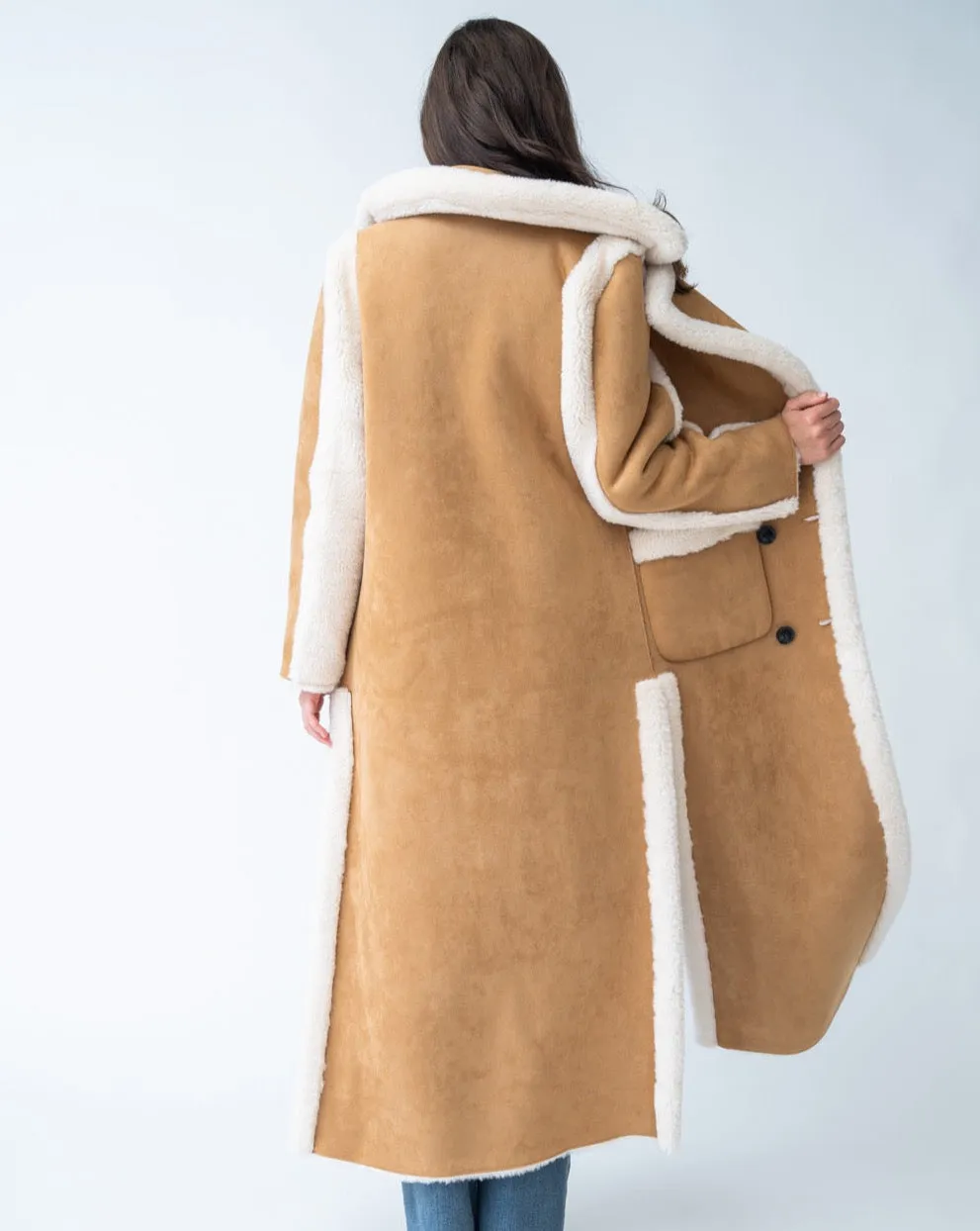 Faux Shearling Reversible Coat