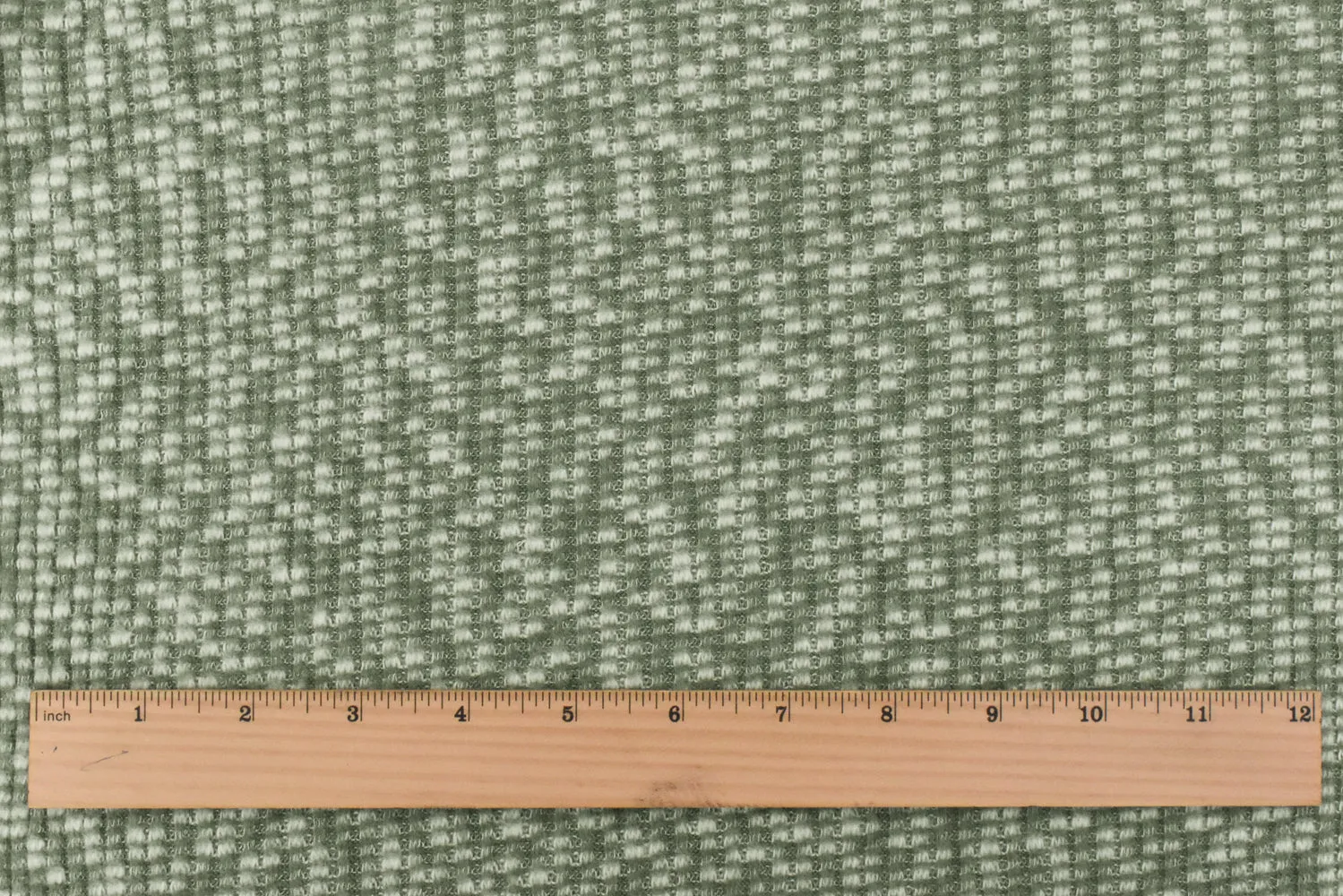 Forest Green-White Texture Stretch Brushed Rib Knit Fabric