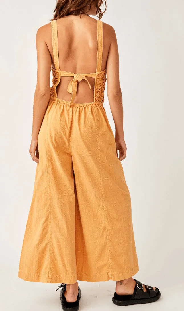 Free People Forever And Always Ruched One-Piece in Melo Pearl