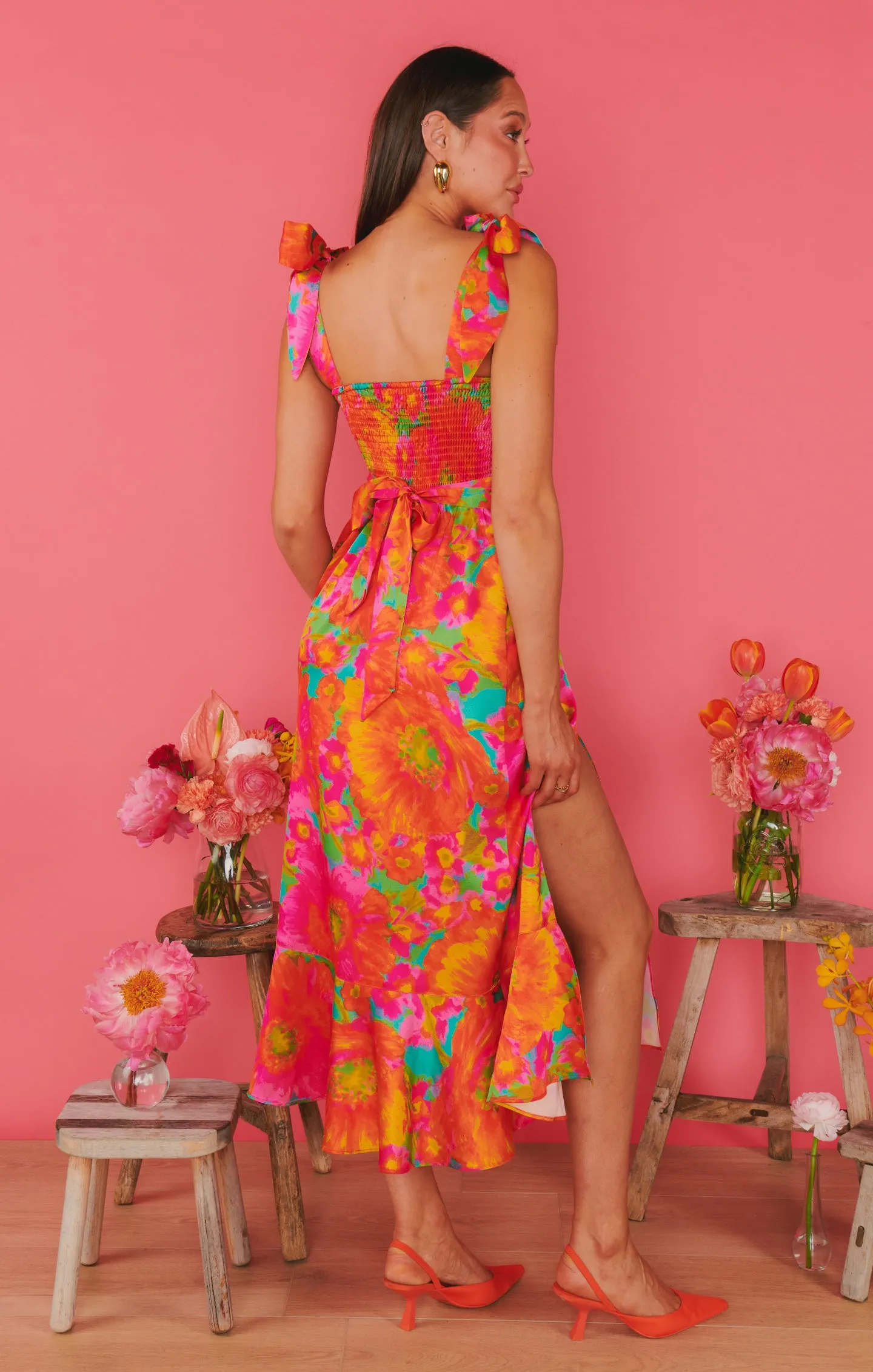 Garden Midi Dress ~ Miss Malibu