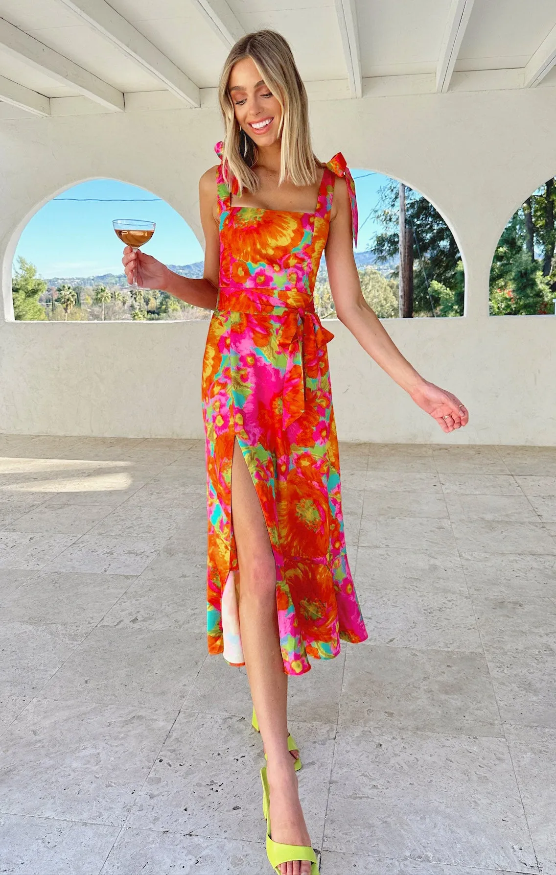 Garden Midi Dress ~ Miss Malibu