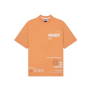 HEARTY GLOBAL COMMUNITY T-SHIRT - SOFT ORANGE (UNISEX)