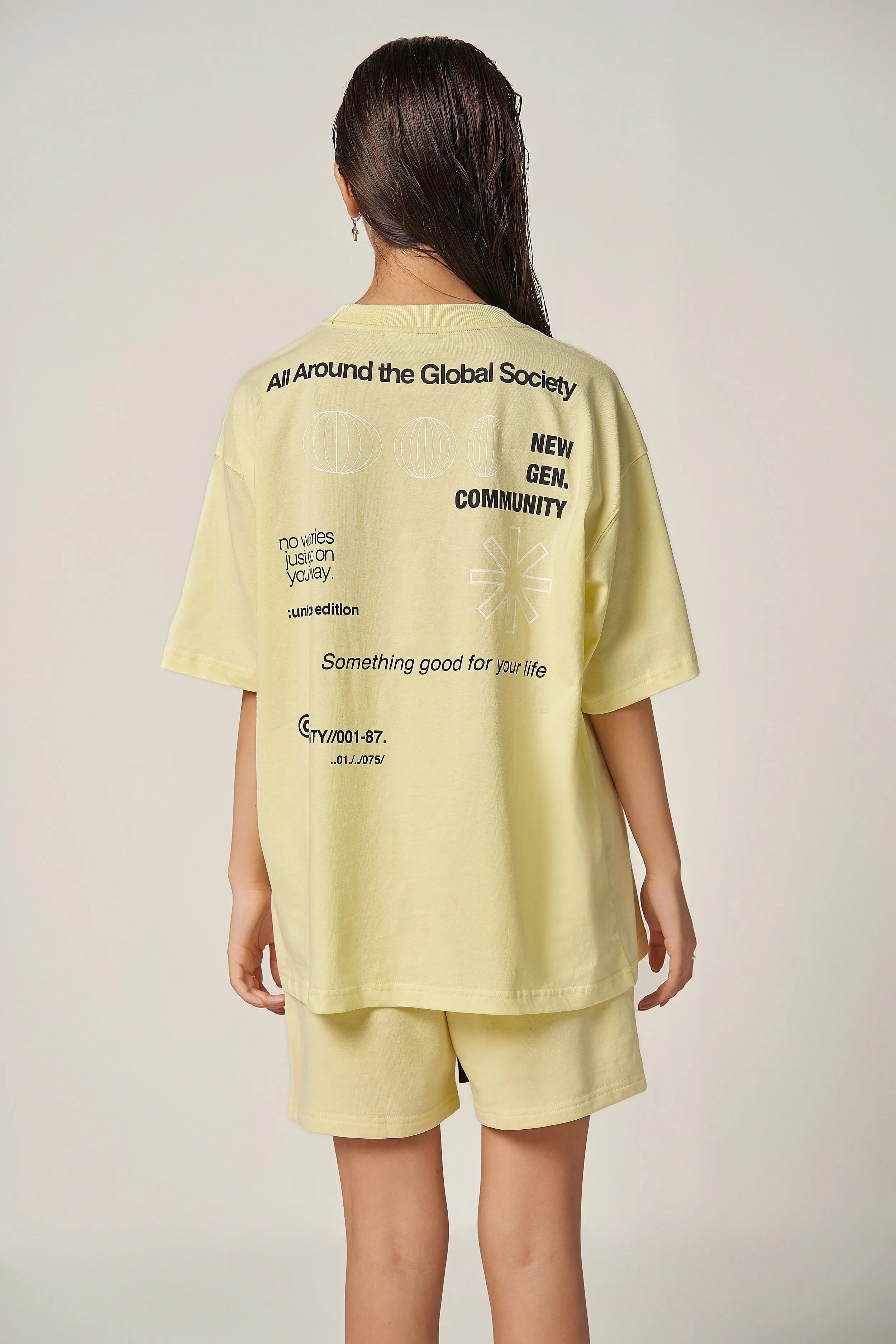 HEARTY GLOBAL COMMUNITY T-SHIRT - YELLOW (UNISEX)