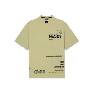 HEARTY GLOBAL COMMUNITY T-SHIRT - YELLOW (UNISEX)