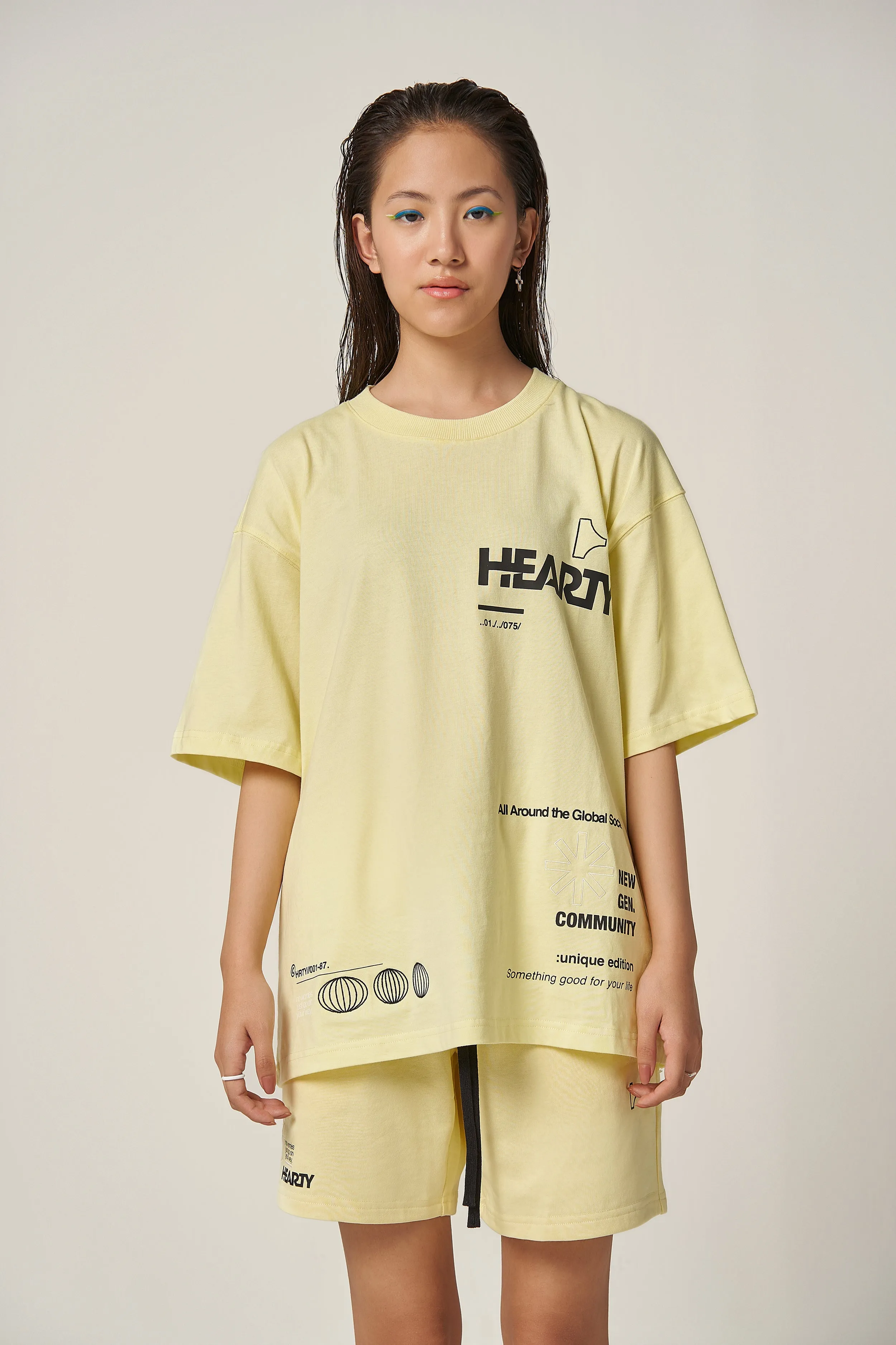 HEARTY GLOBAL COMMUNITY T-SHIRT - YELLOW (UNISEX)