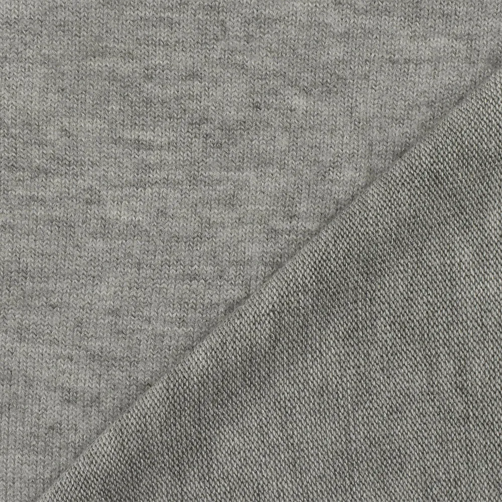 Heather Simple Gray Stretch Rayon Brushed Jersey Knit Fabric