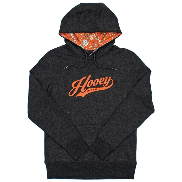 Hooey Women's "PRAIRIE" CHARCOAL W/ORANGE LOGO HOODY