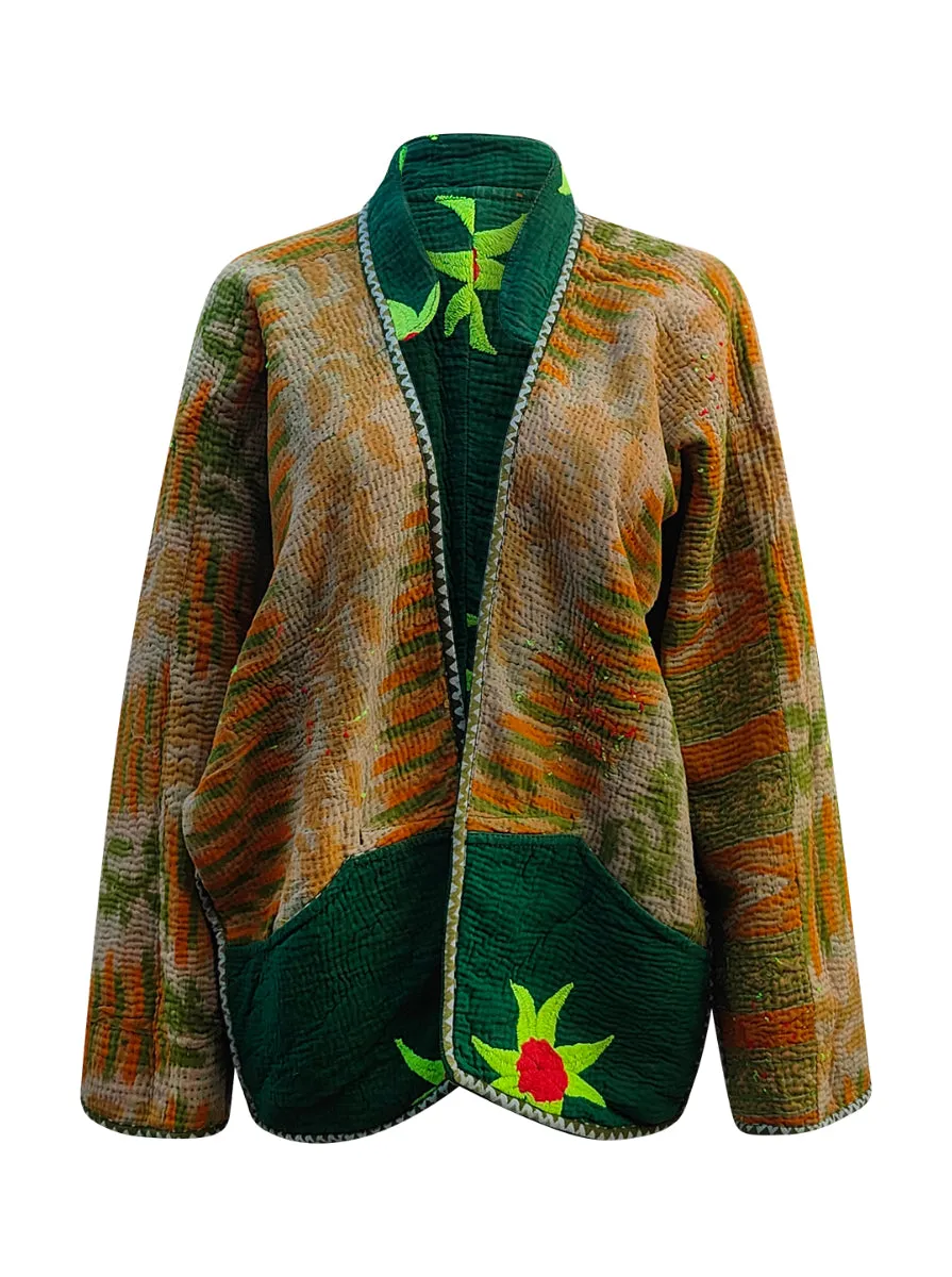 kantha vintage short jacket anaira