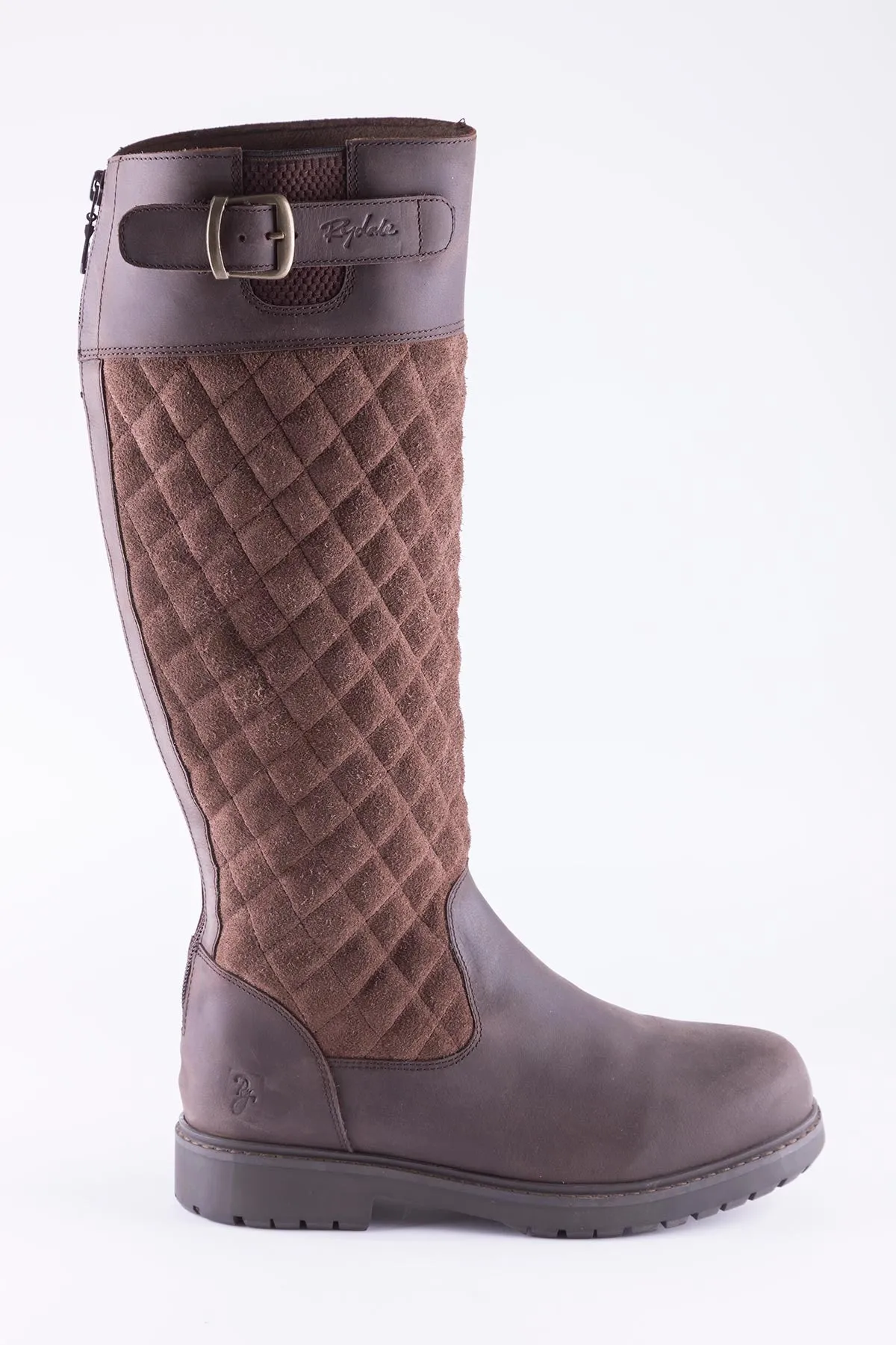 Ladies Leather Quilted Boots - Muston