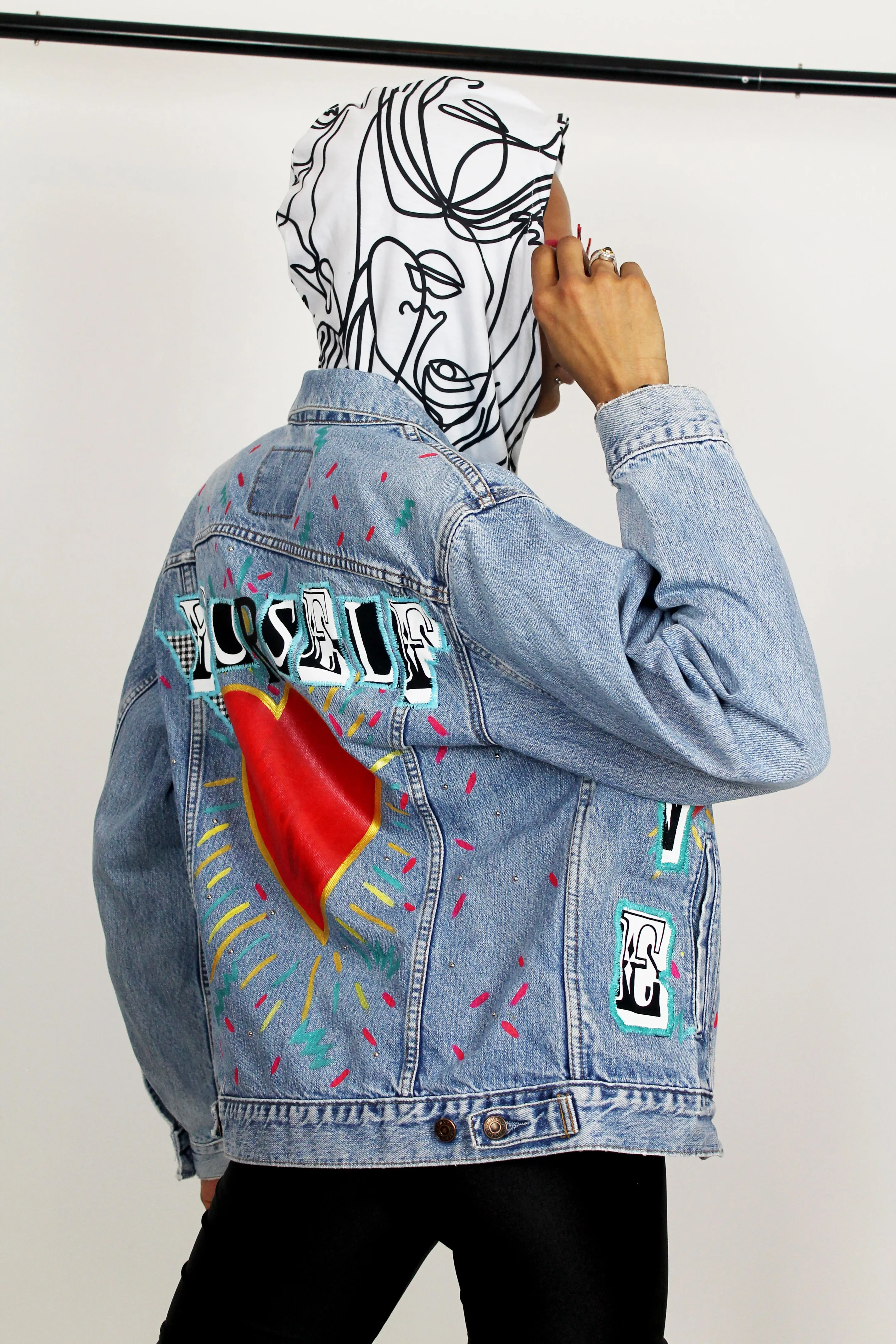 Love Yourself Vintage Denim Jacket