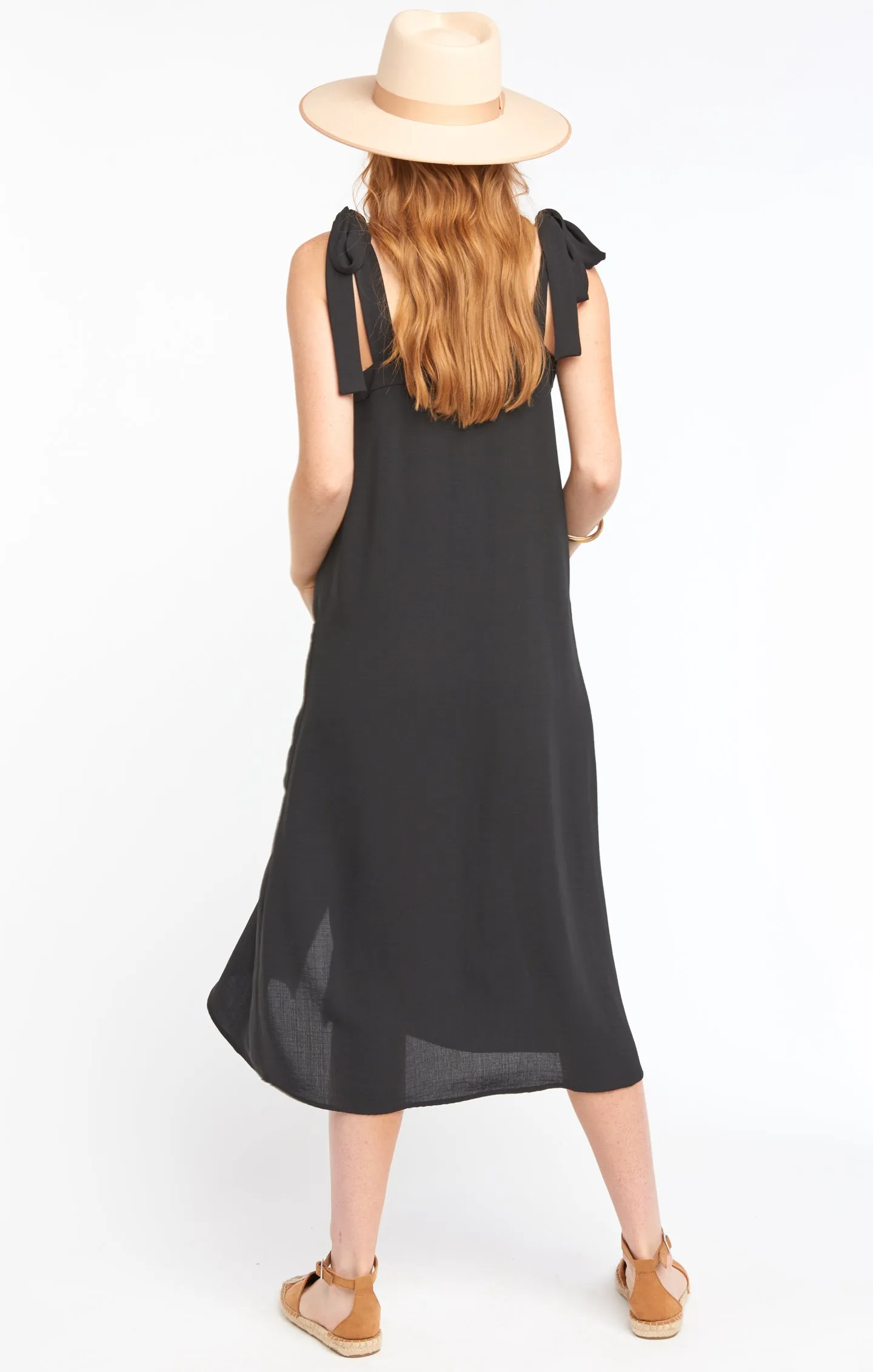 Lucas Midi Dress ~ Black