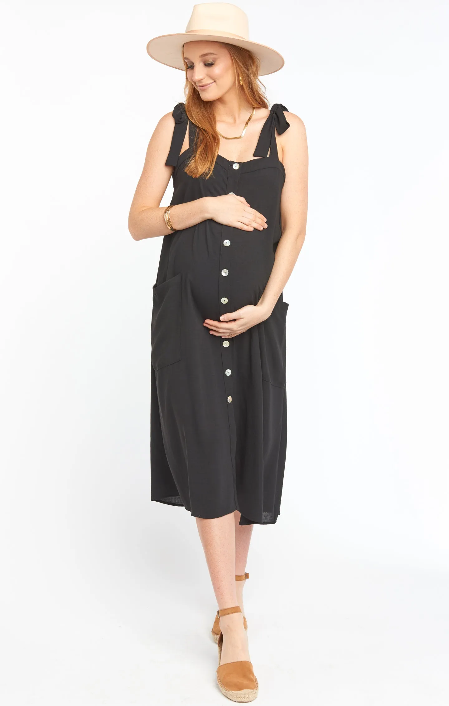 Lucas Midi Dress ~ Black