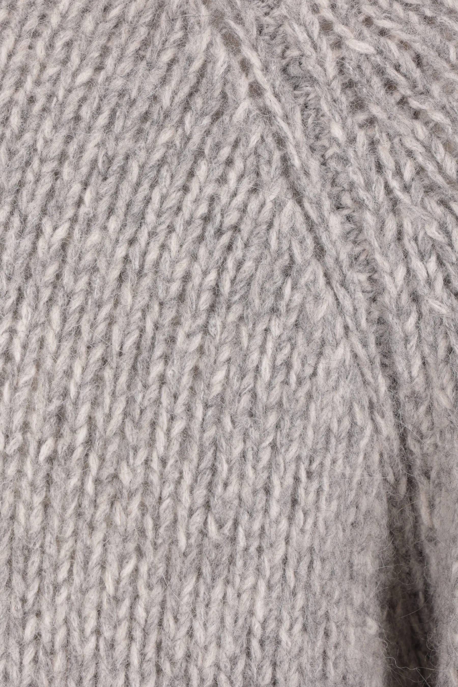 Melange Knit Cashmere-Alpaca Pullover