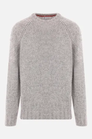 Melange Knit Cashmere-Alpaca Pullover