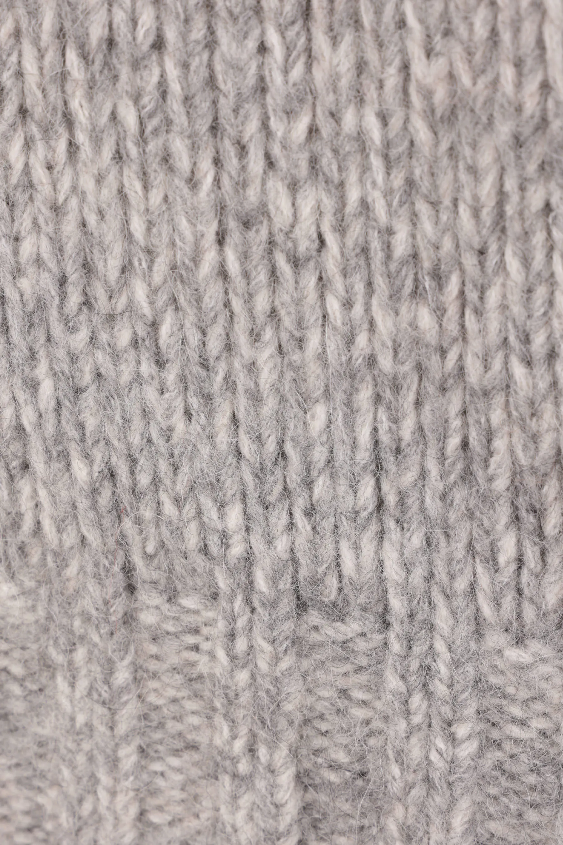 Melange Knit Cashmere-Alpaca Pullover