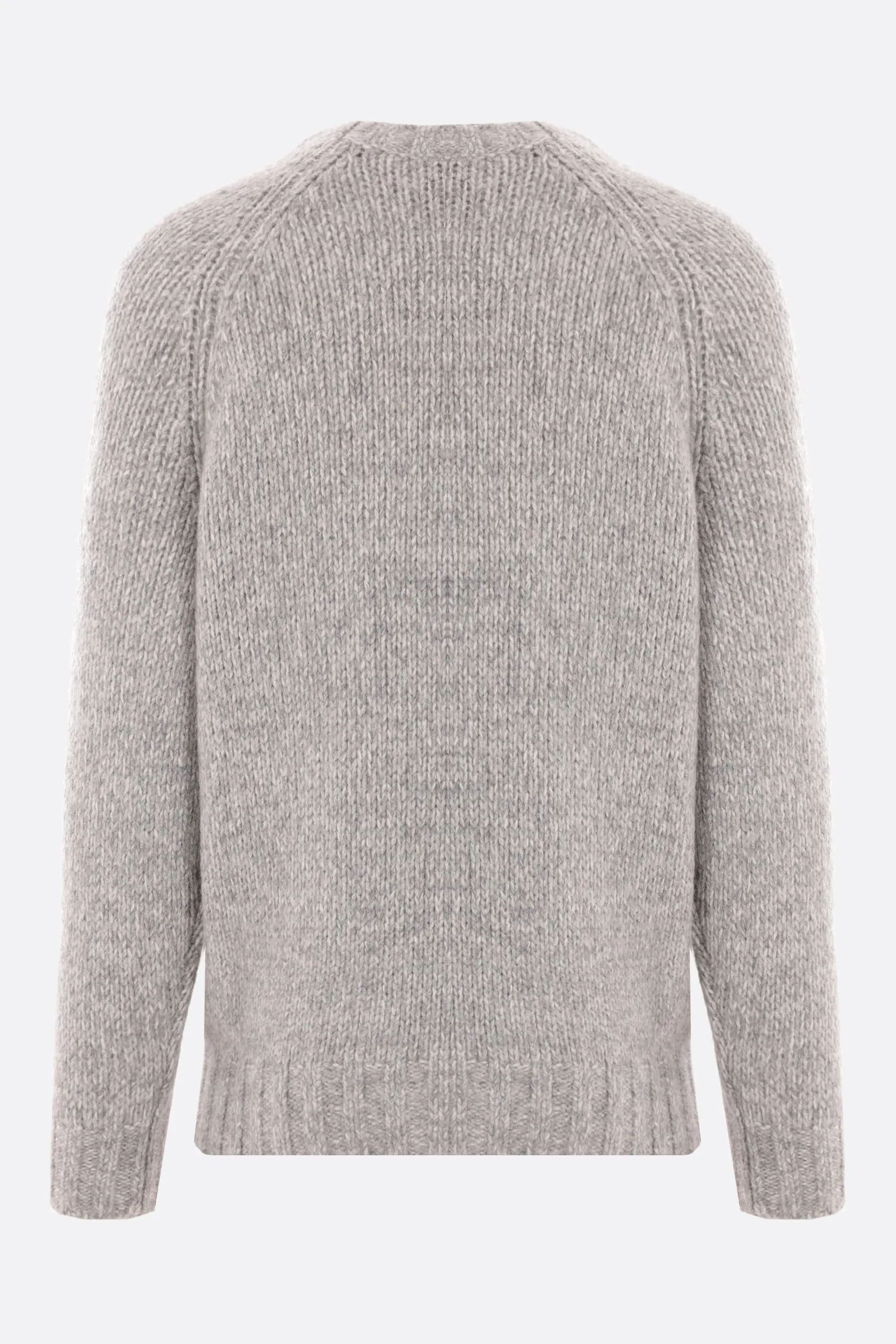 Melange Knit Cashmere-Alpaca Pullover