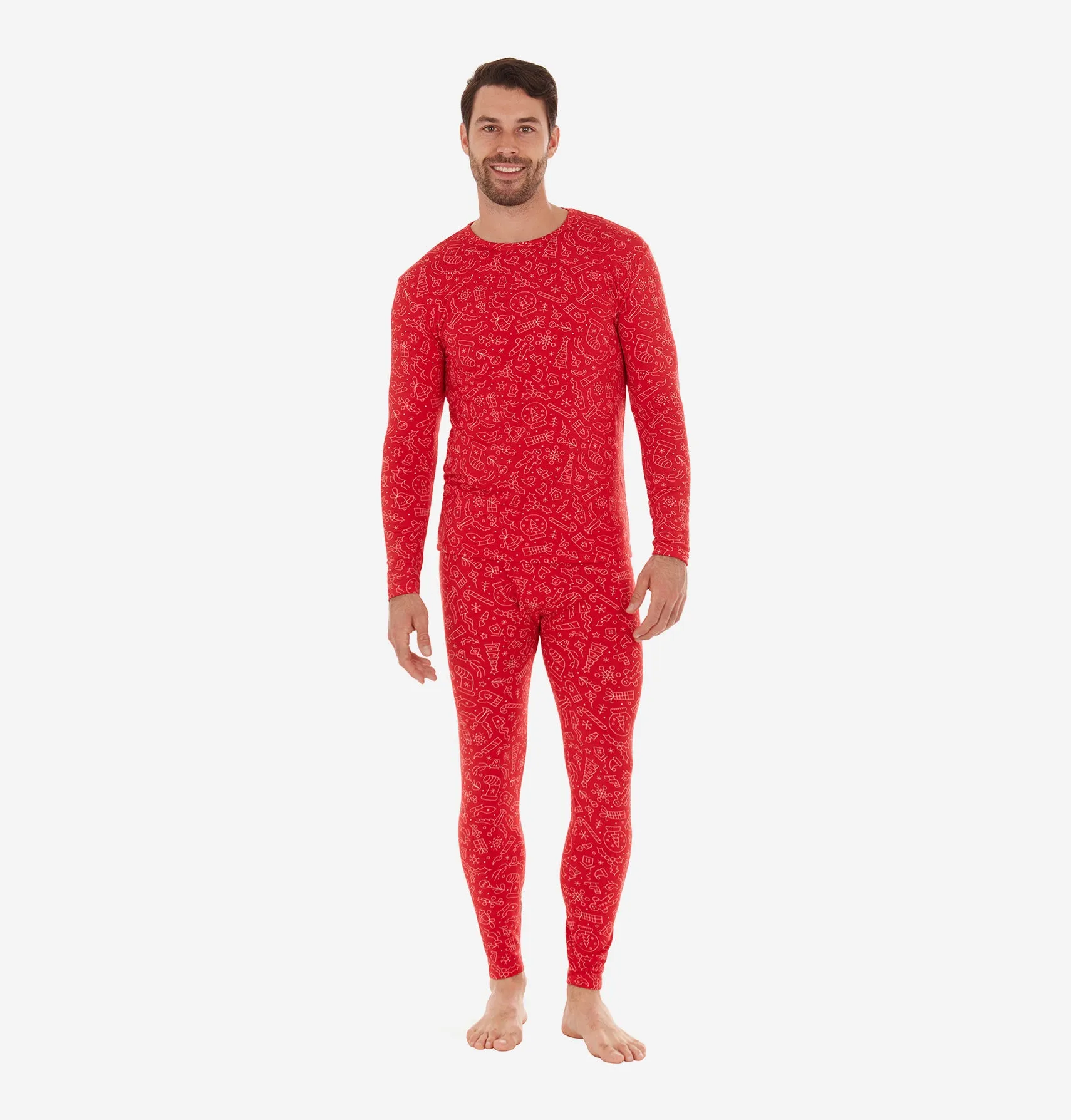 Men's Print Thermal Set