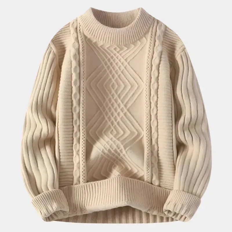 Minimalist Textured Sweater - Cross & Crown