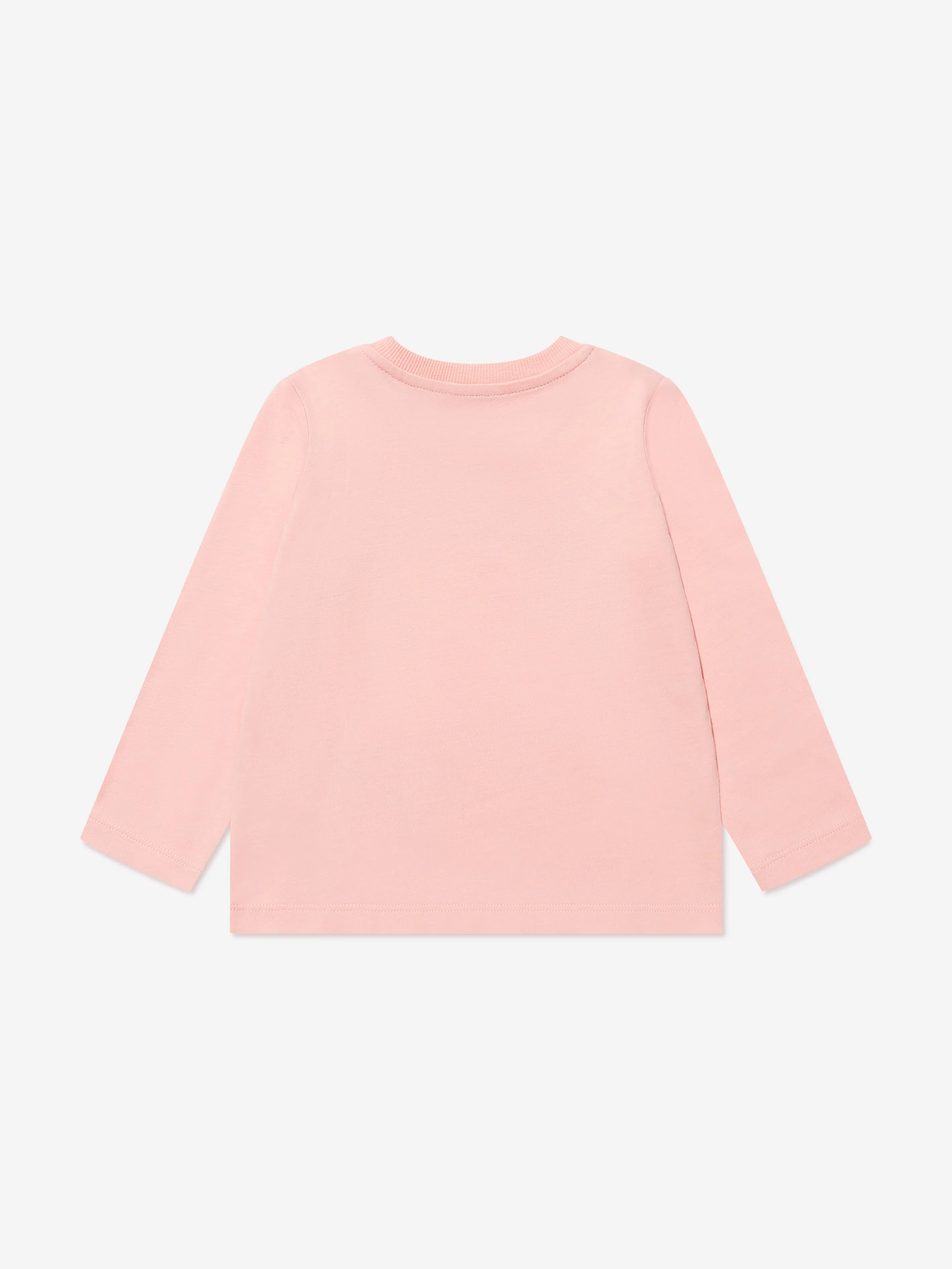 Moschino Baby Girls Long Sleeve Logo T-Shirt in Pink