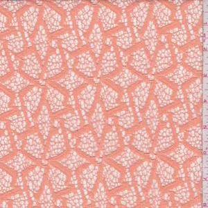 Pale Orange Pinwheel Mesh Lace Fabric