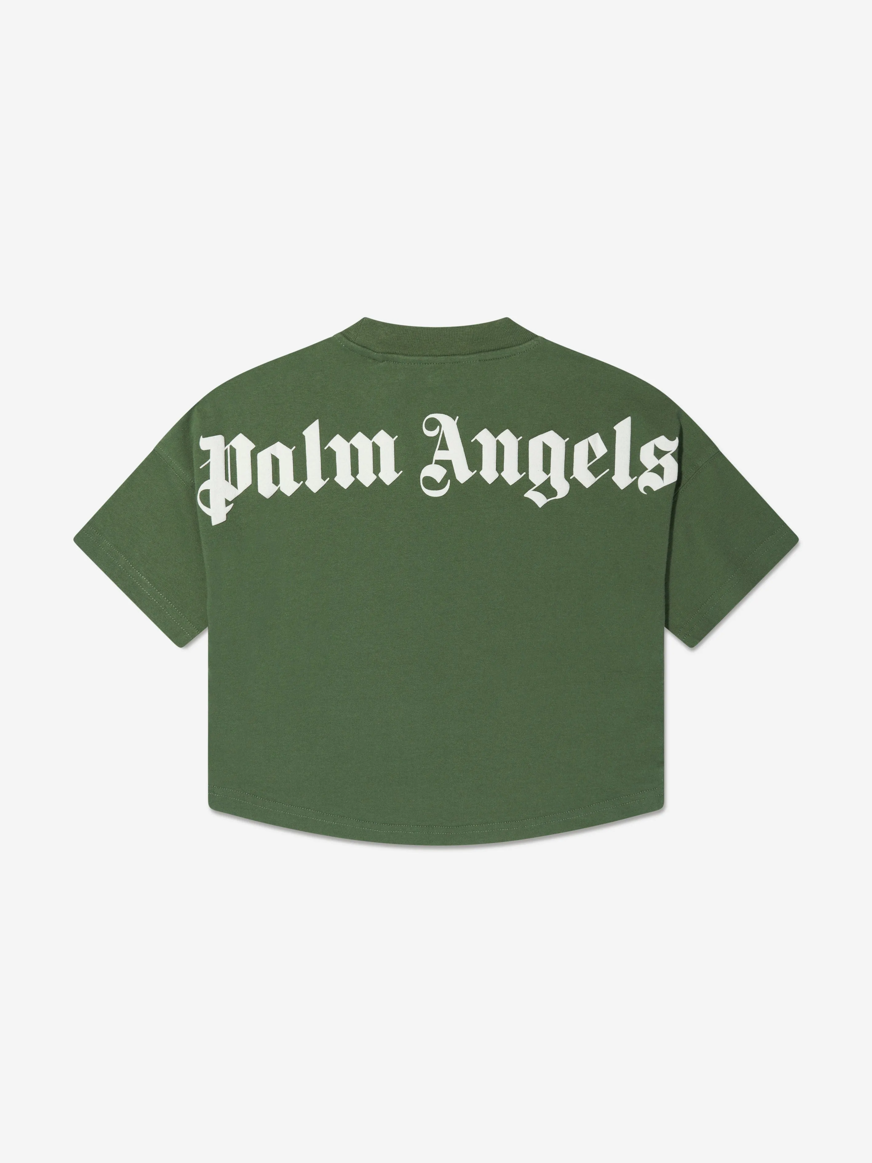 Palm Angels Boys Classic Logo T-Shirt in Green