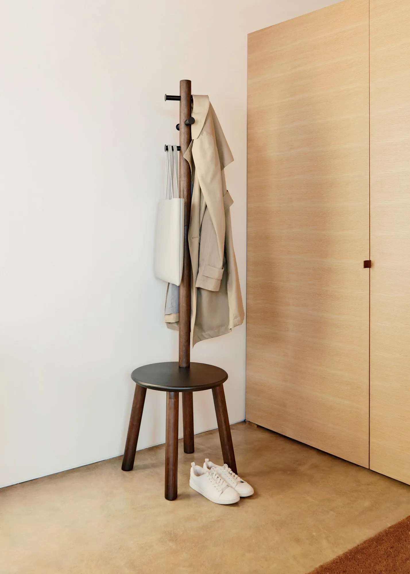 Pillar Stool and Coat Rack