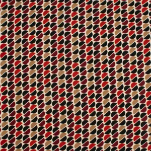 Printed Peachskin - EMMA - Half cercle - Red