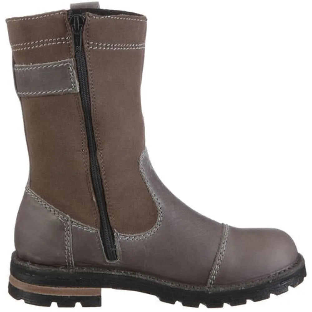 Ricosta Leif Grey Mid Calf Biker Boots