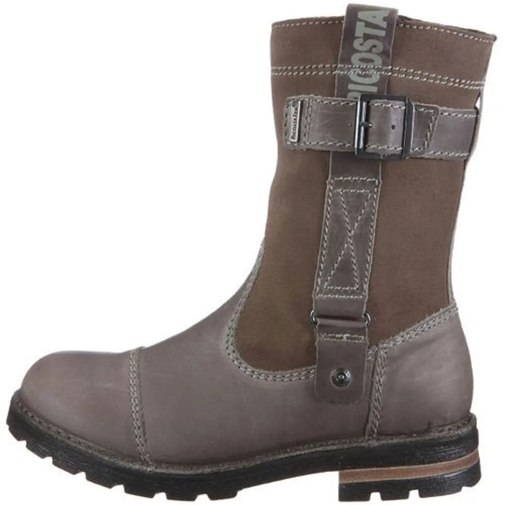 Ricosta Leif Grey Mid Calf Biker Boots