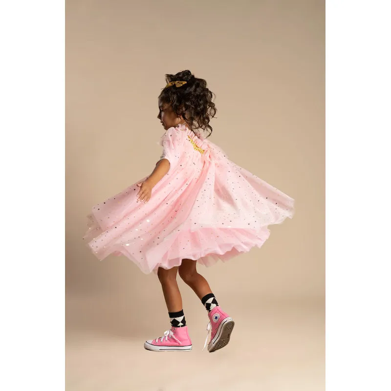 Rock Your Kid Starry Pink Tulle Cape