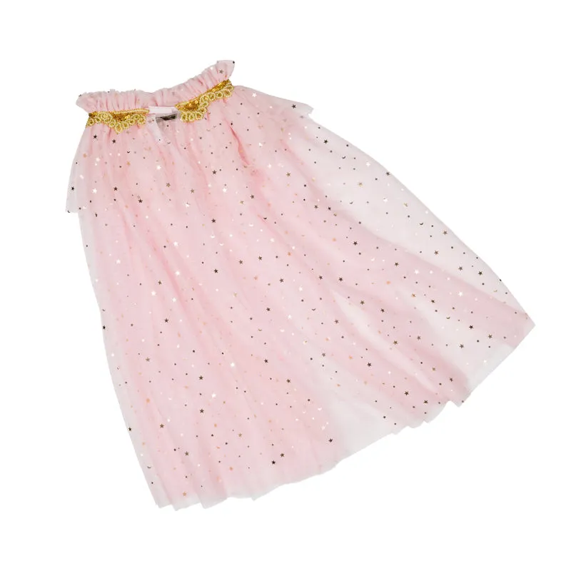 Rock Your Kid Starry Pink Tulle Cape