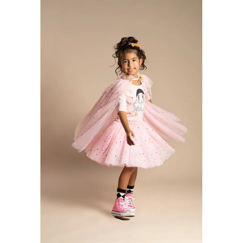 Rock Your Kid Starry Pink Tulle Cape