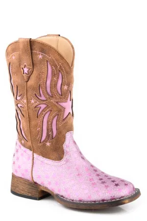 Roper Girl's Starlet Glitter Boots in Pink