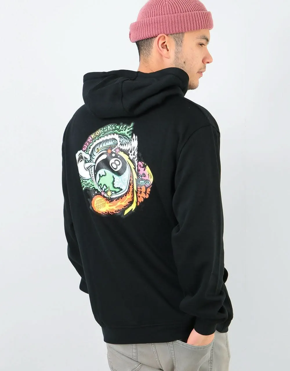 Santa Cruz Dope Planet Pullover Hoodie - Black