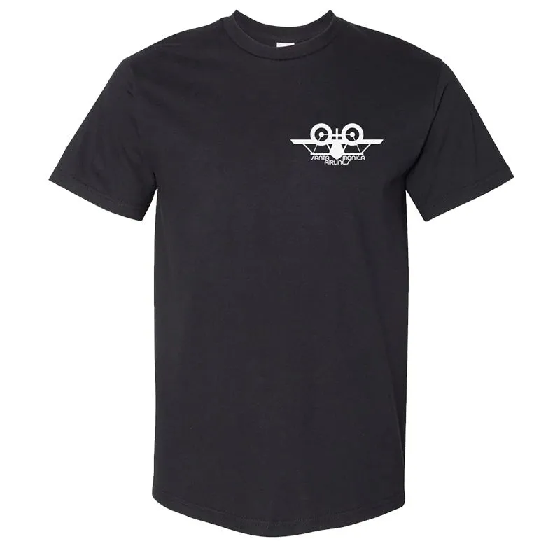 Santa Monica Airlines (SMA) STIGMATA Short Sleeve Black T-Shirts