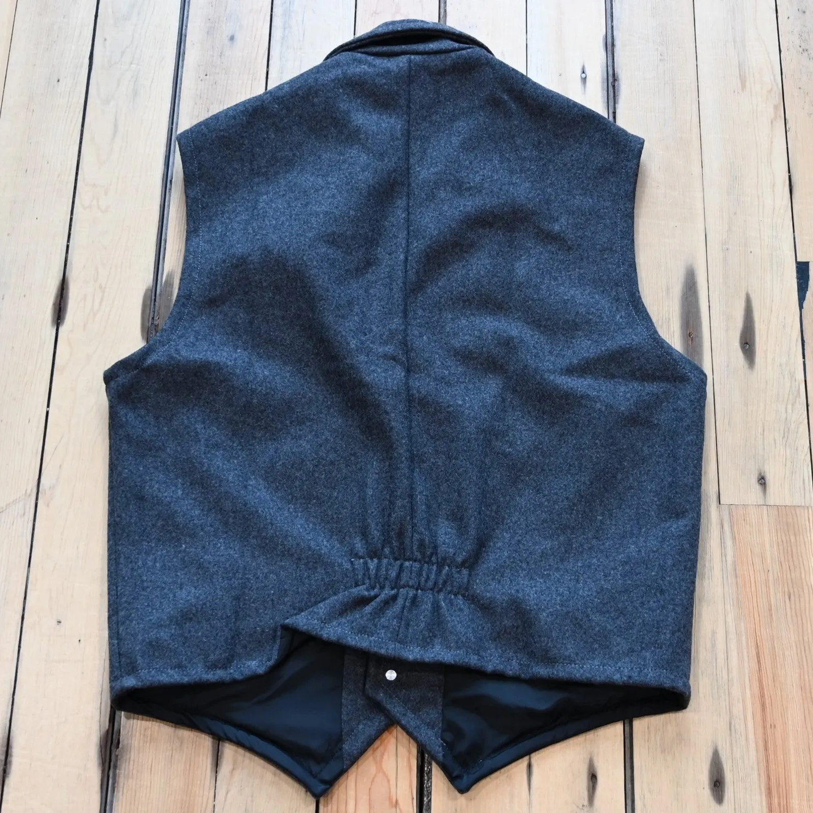 Schaefer Cattle Baron Wool Vest in Charcoal